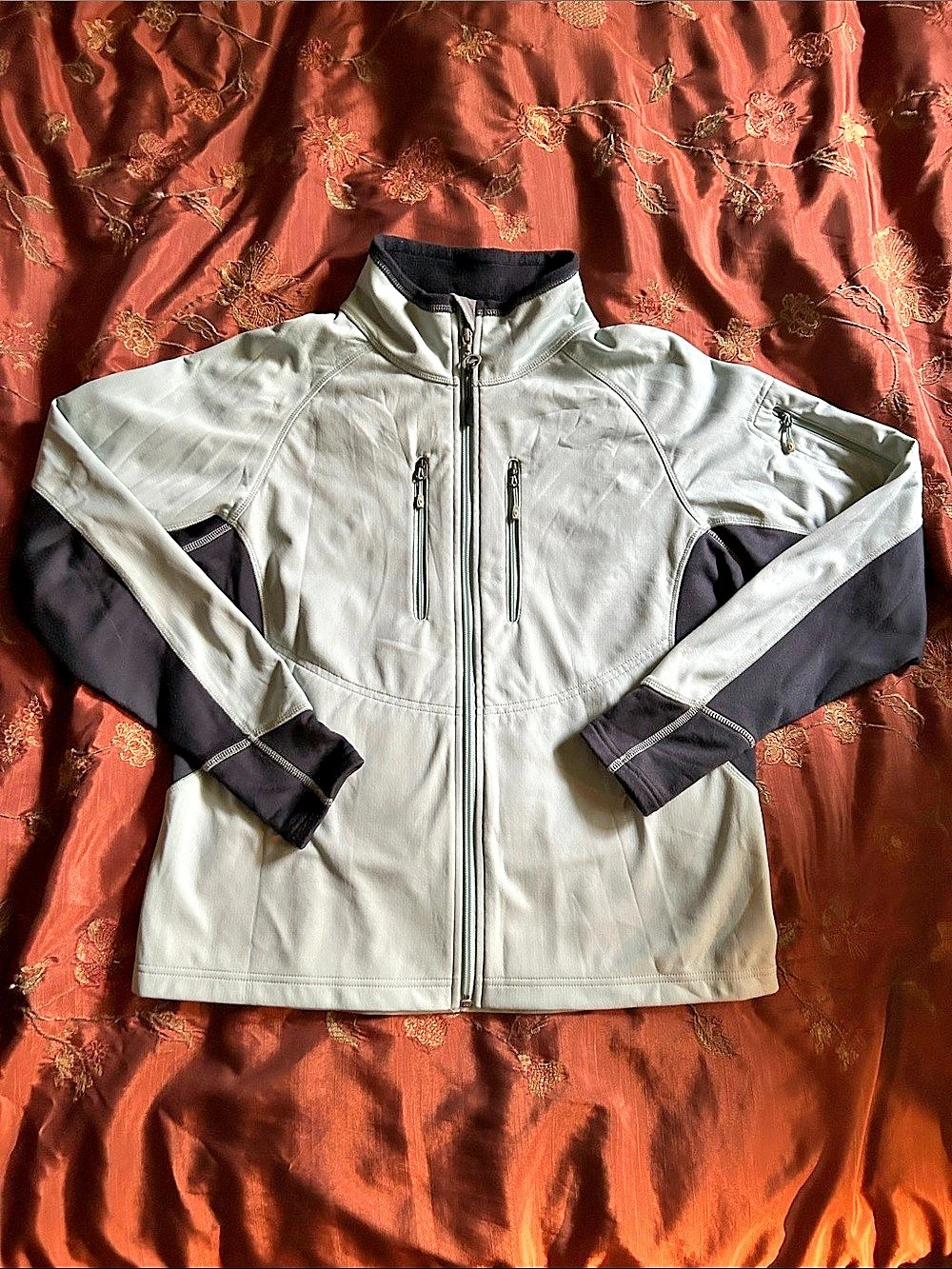 Avia Two Tone Athletic Jacket Mint Green & Black Medium